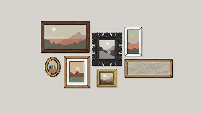 Bilder-Aufhängen-Galerie-Wand